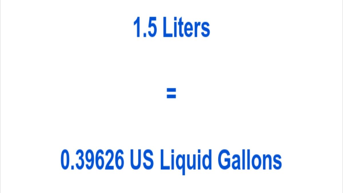 How to Calculate 1.5 liters to gallons?