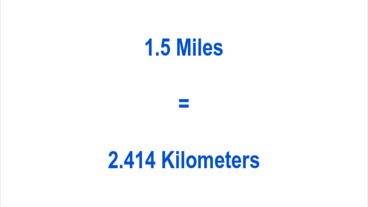 How to Convert 1.5 Miles to Kilometers?