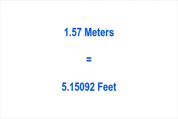 How to Convert 1.57 Meters to Feet_