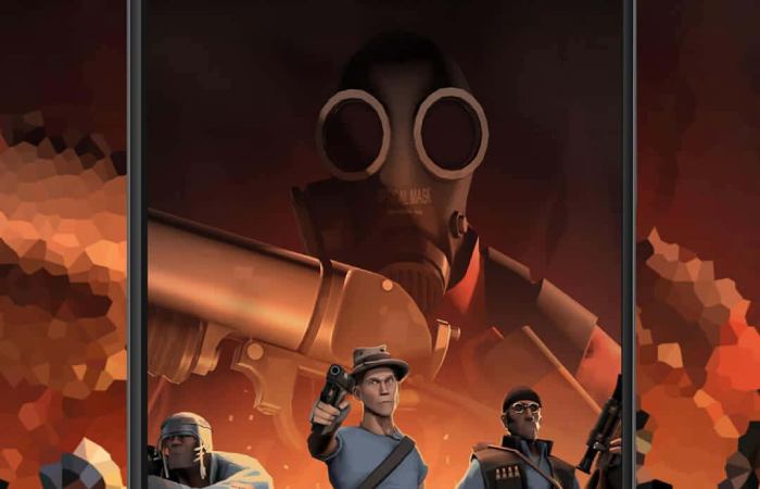 Pixel 3XL TF2 Game Background Wallpaper