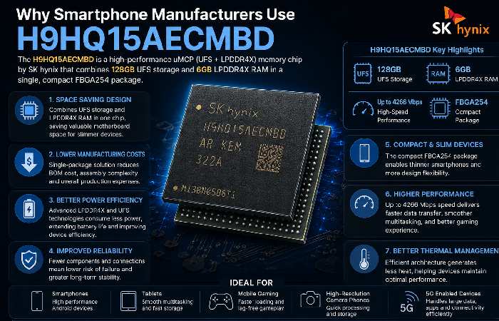 why smartphone manufacturers Use H9HQ15AECMBD